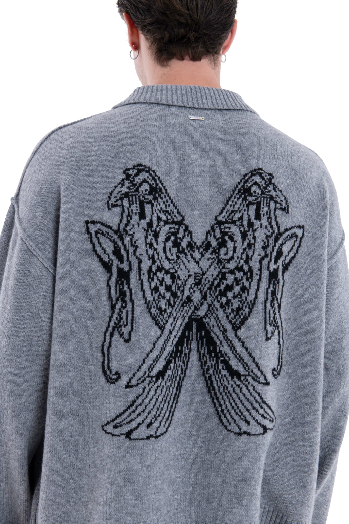 MIMIR MUNINN KNIT POLO  Grey