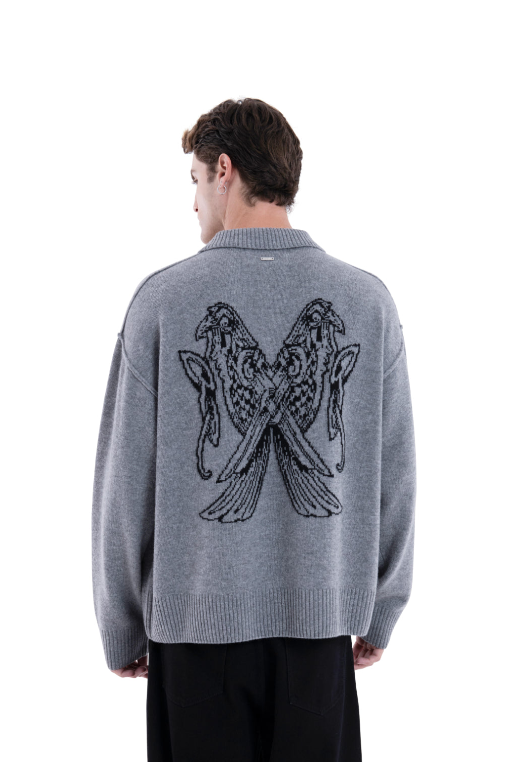 MIMIR MUNINN KNIT POLO  Grey