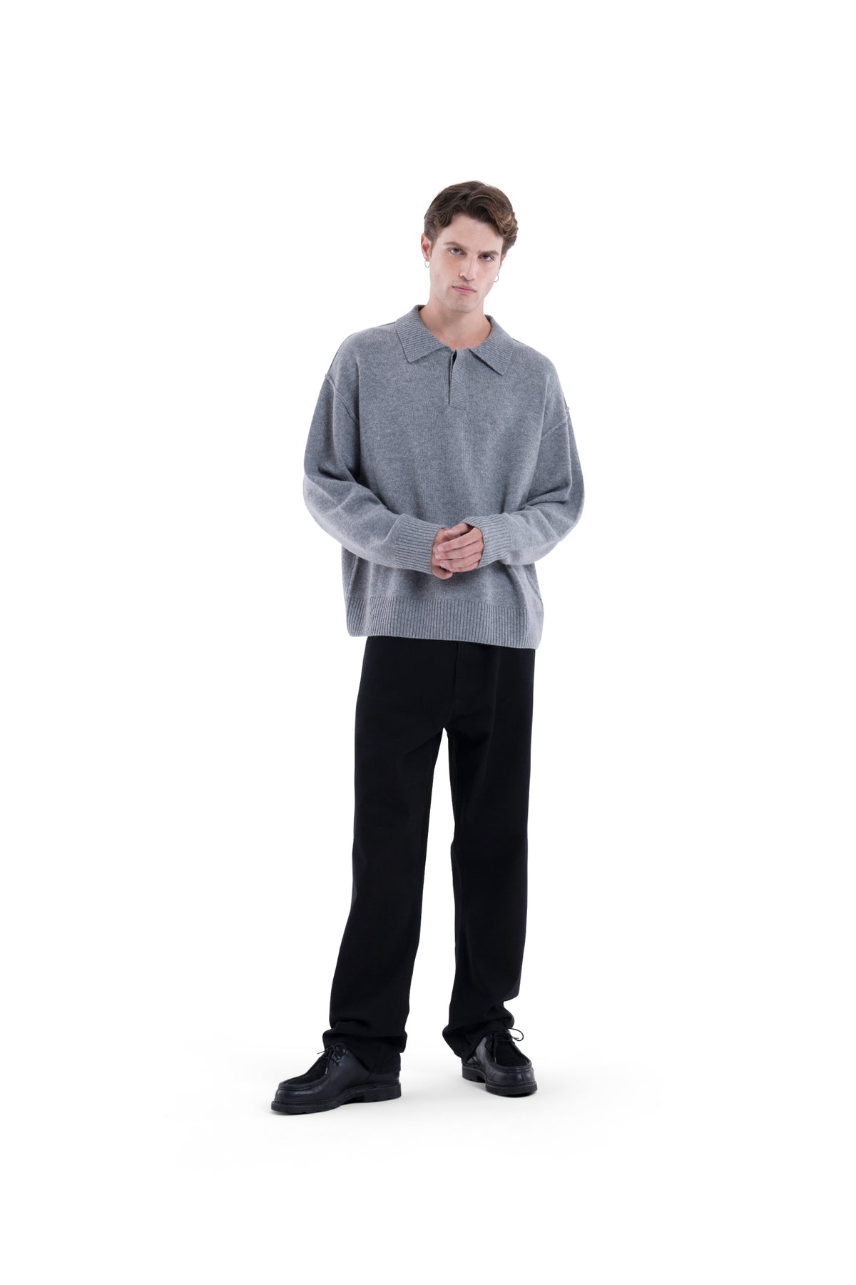 MIMIR MUNINN KNIT POLO  Grey
