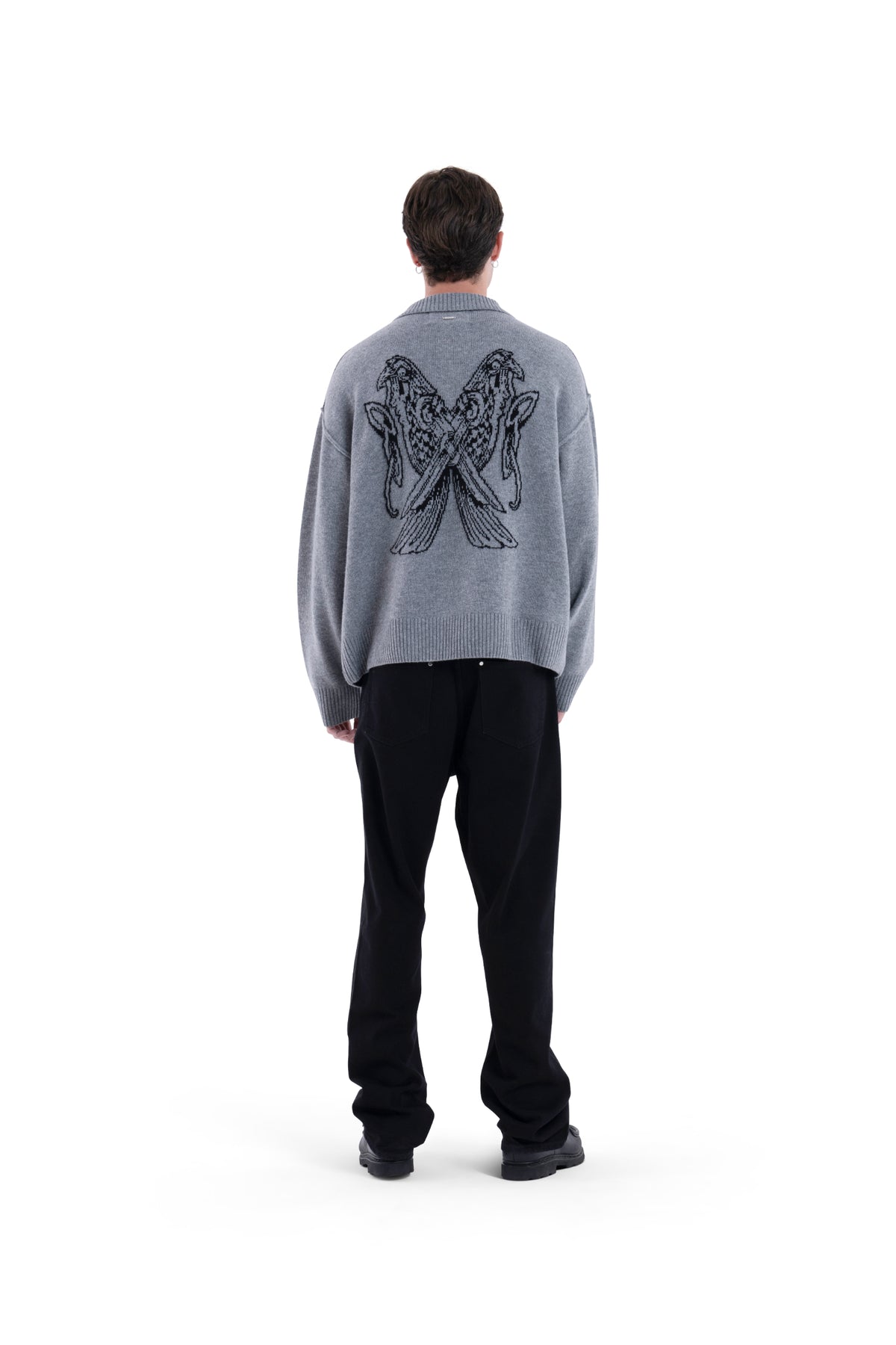 MIMIR MUNINN KNIT POLO  Grey