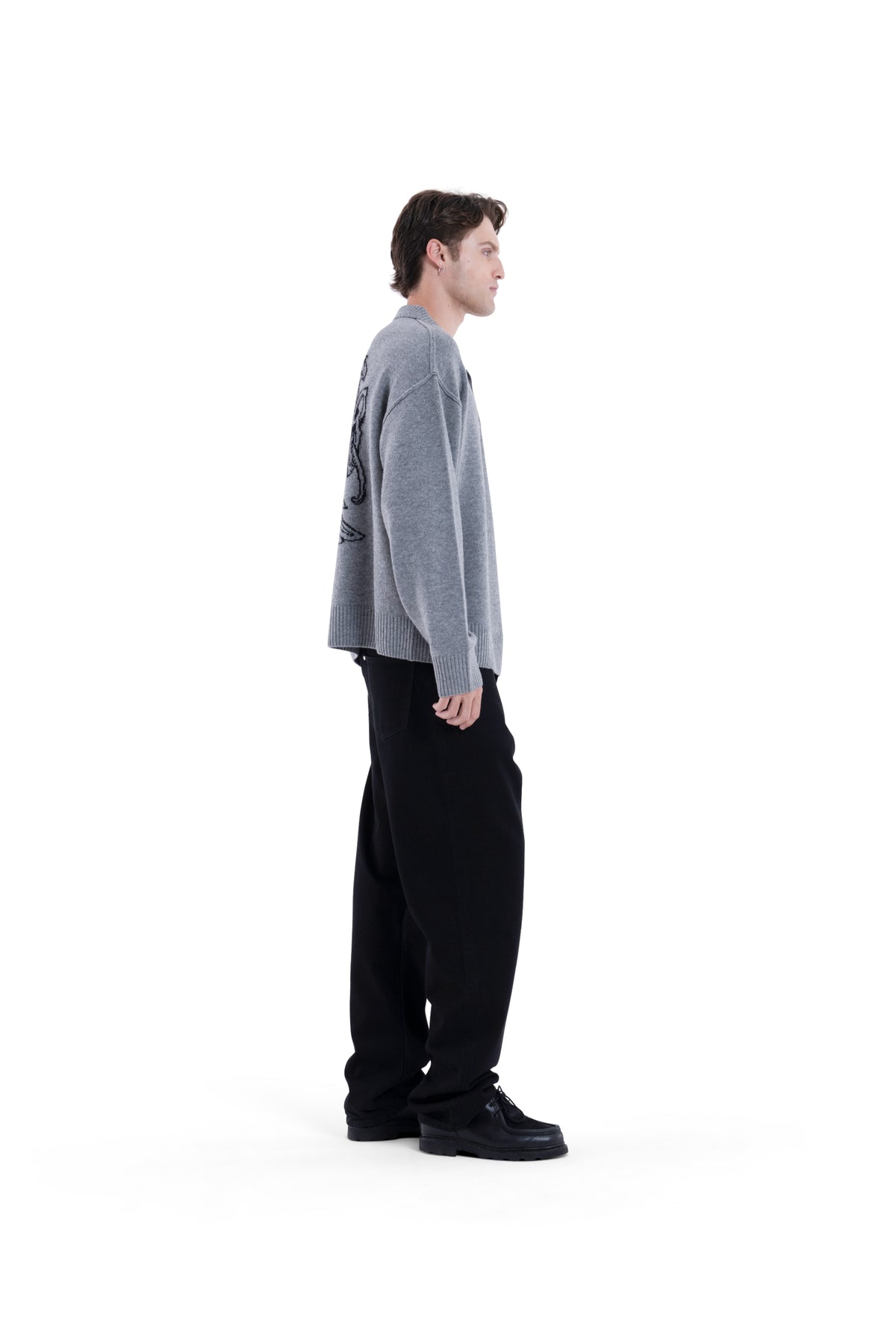 MIMIR MUNINN KNIT POLO  Grey