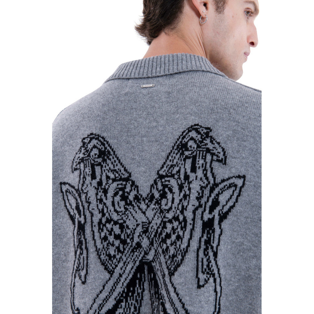 MIMIR MUNINN KNIT POLO  Grey