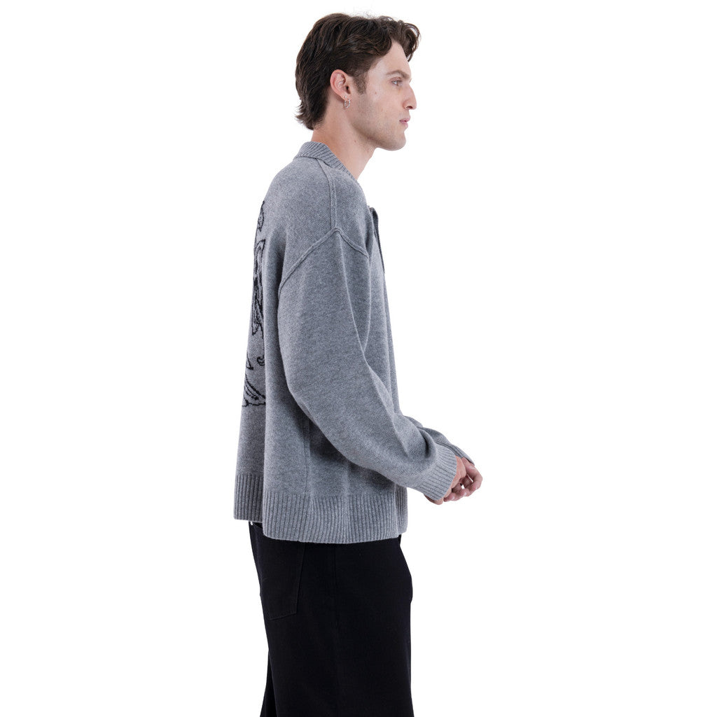 MIMIR MUNINN KNIT POLO  Grey