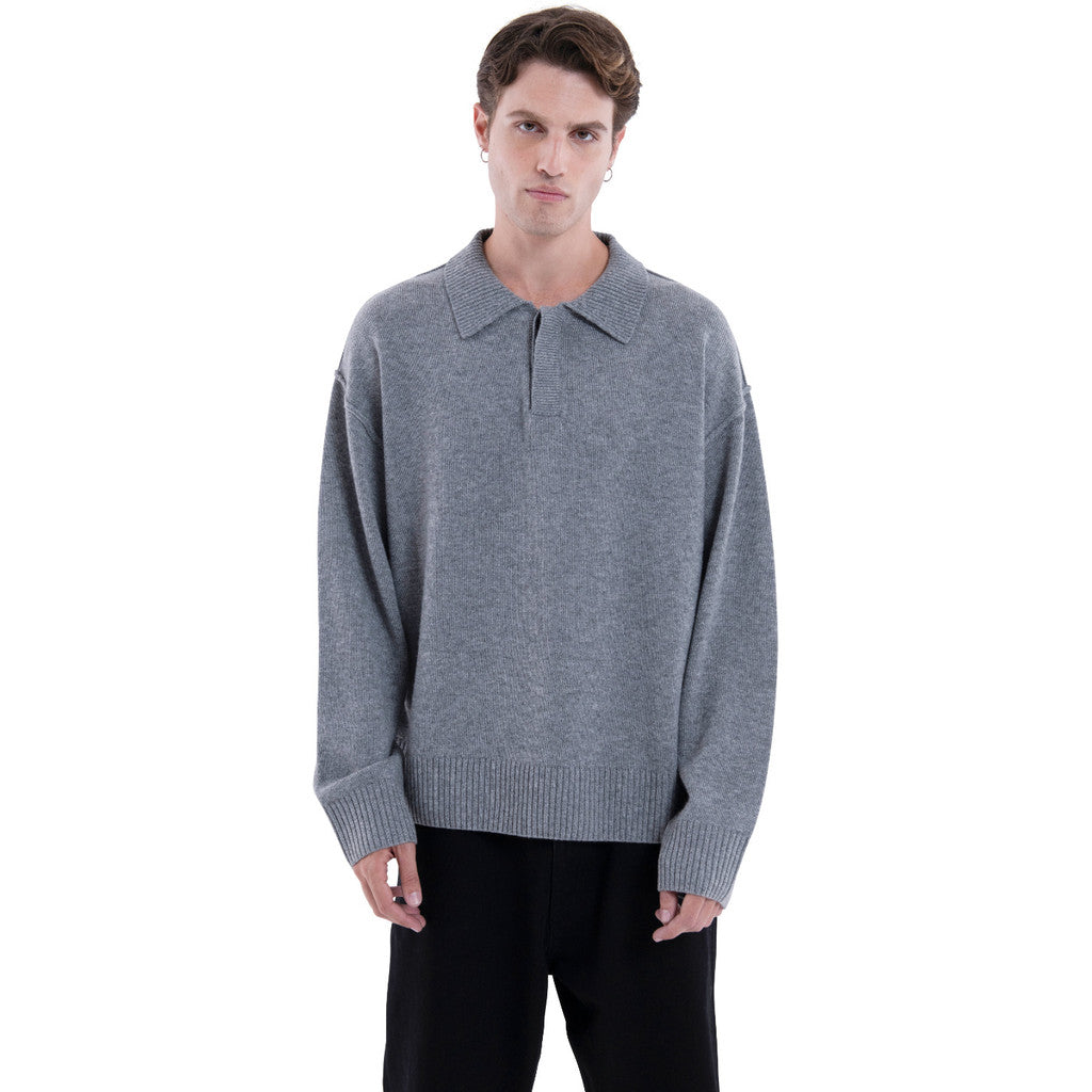 MIMIR MUNINN KNIT POLO  Grey