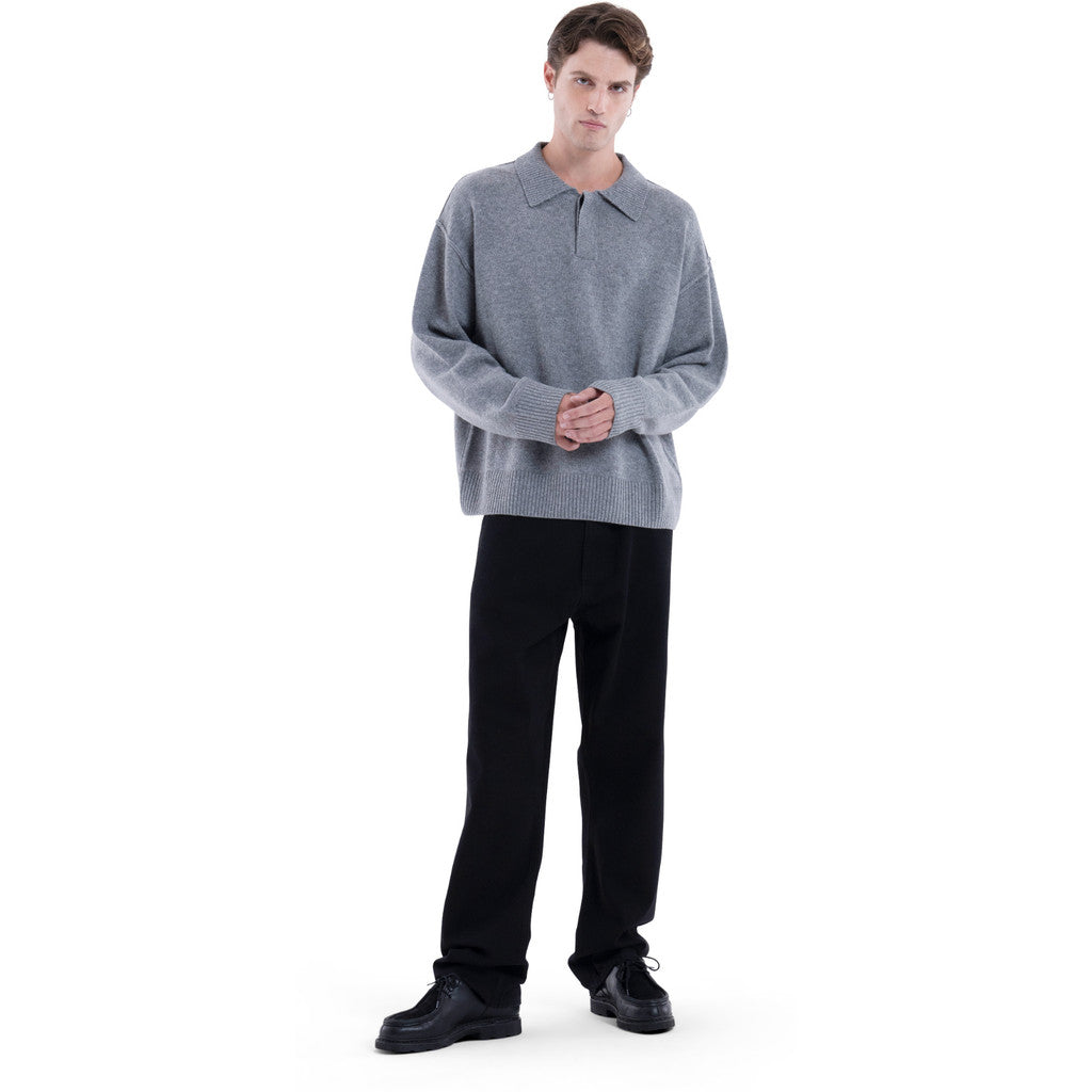 MIMIR MUNINN KNIT POLO  Grey