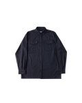 MIMIR REGLA PINSTRIPE SHIRT  Black/Chalk Stripe