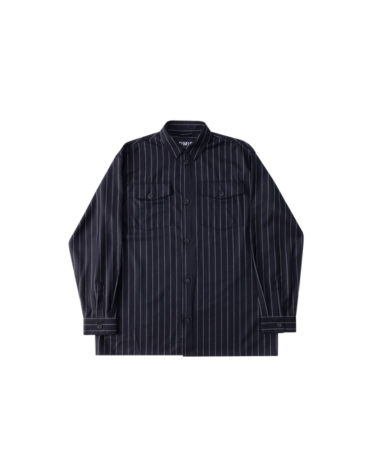 MIMIR REGLA PINSTRIPE SHIRT  Black/Chalk Stripe