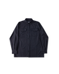 MIMIR REGLA PINSTRIPE SHIRT  Black/Chalk Stripe