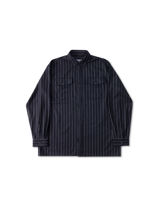 MIMIR REGLA PINSTRIPE SHIRT  Black/Chalk Stripe