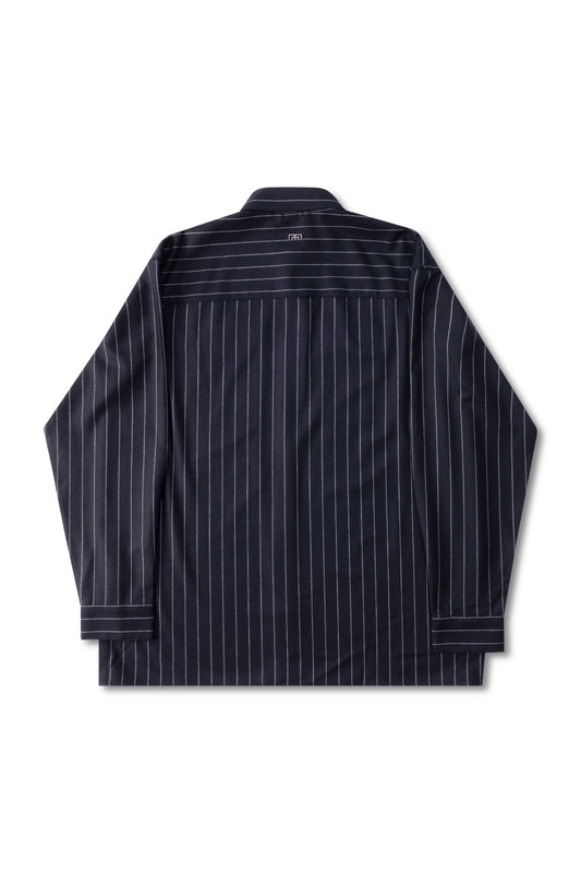 MIMIR REGLA PINSTRIPE SHIRT  Black/Chalk Stripe