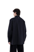 MIMIR REGLA PINSTRIPE SHIRT  Black/Chalk Stripe