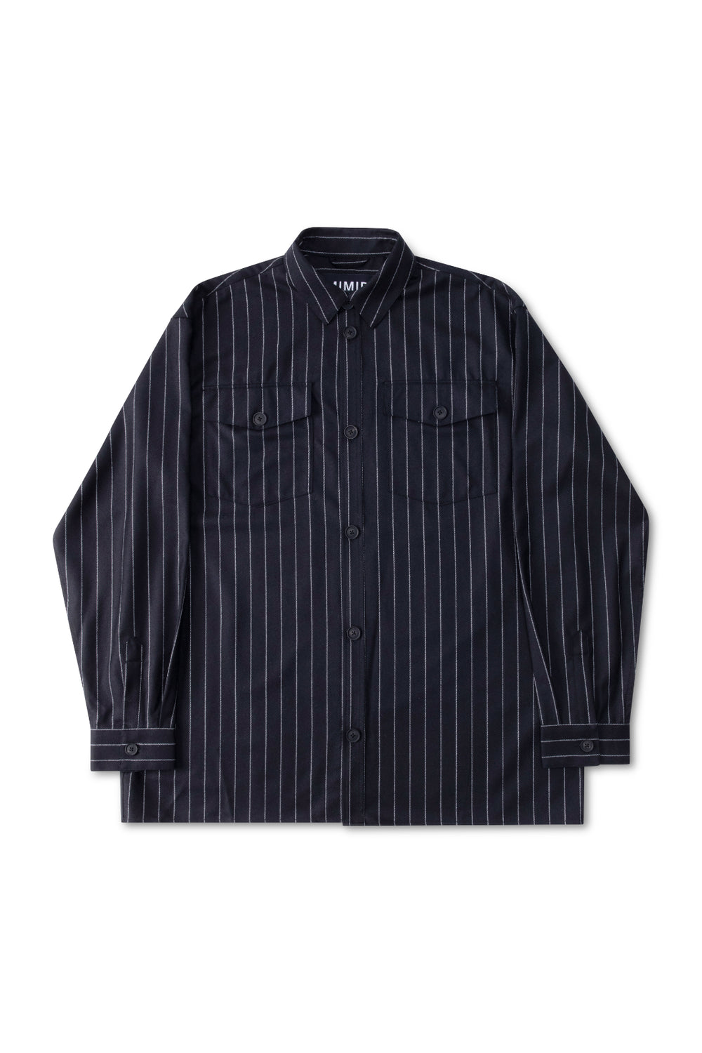 MIMIR REGLA PINSTRIPE SHIRT  Black/Chalk Stripe