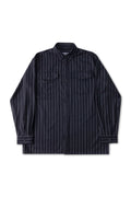 MIMIR REGLA PINSTRIPE SHIRT  Black/Chalk Stripe