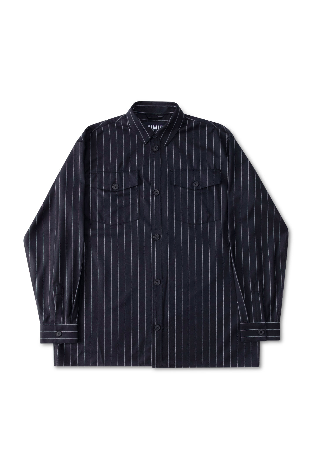 MIMIR REGLA PINSTRIPE SHIRT  Black/Chalk Stripe