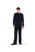 MIMIR SKADI PINSTRIPE BLAZER  Black/Chalk Stripe