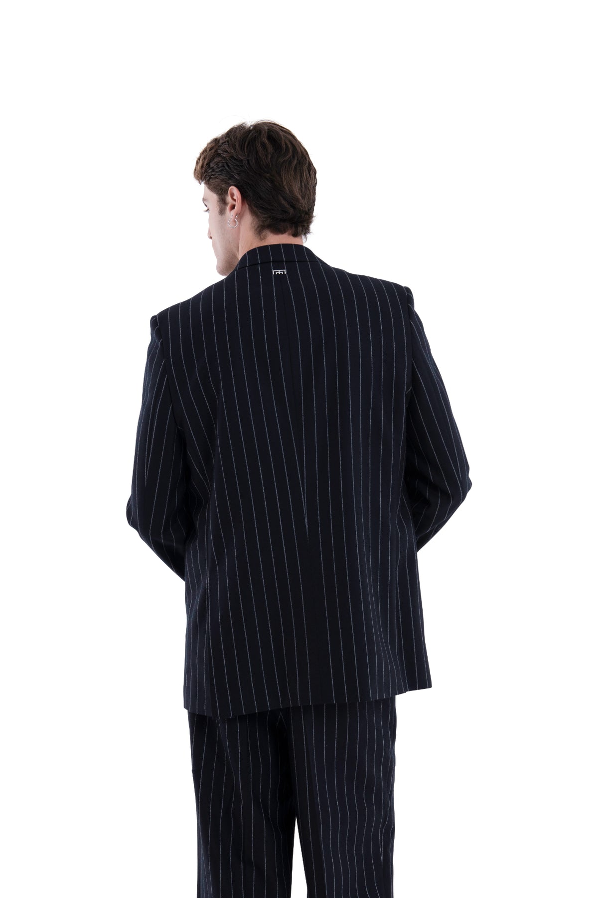 MIMIR SKADI PINSTRIPE BLAZER  Black/Chalk Stripe