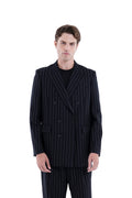 MIMIR SKADI PINSTRIPE BLAZER  Black/Chalk Stripe