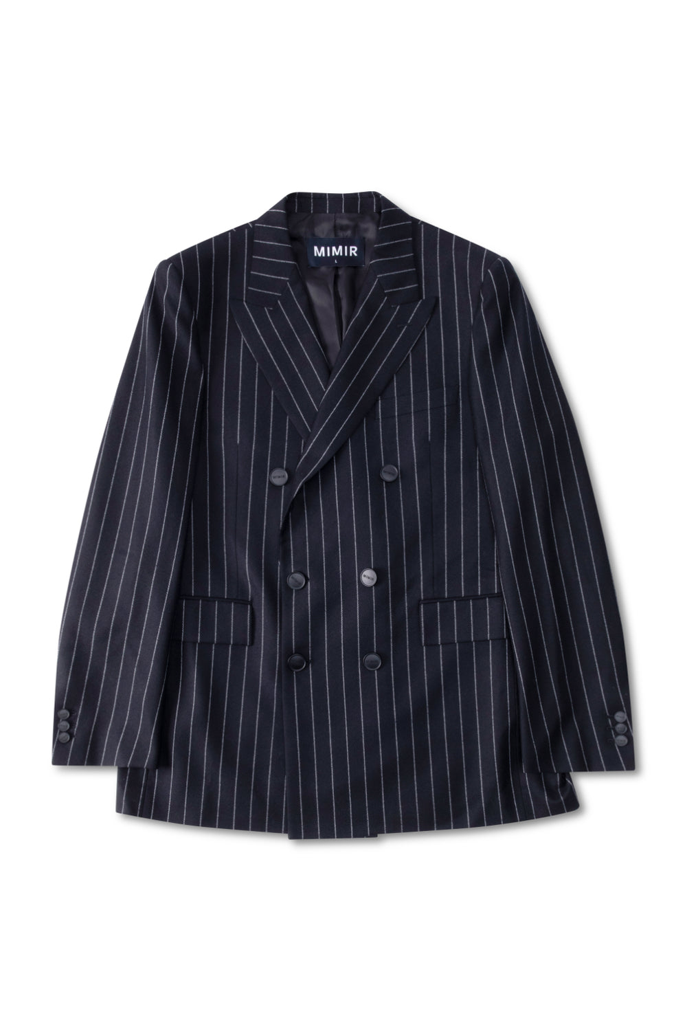 MIMIR SKADI PINSTRIPE BLAZER  Black/Chalk Stripe