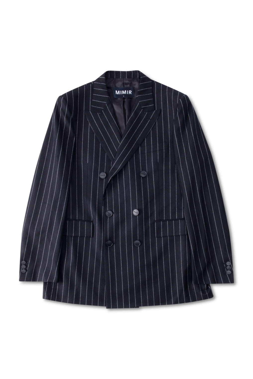 MIMIR SKADI PINSTRIPE BLAZER  Black/Chalk Stripe