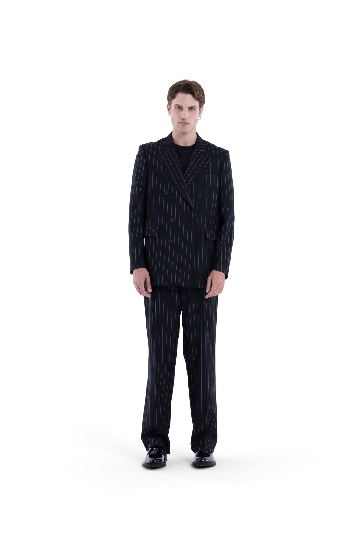 MIMIR SKADI PINSTRIPE TROUSERS  Black/Chalk Stripe