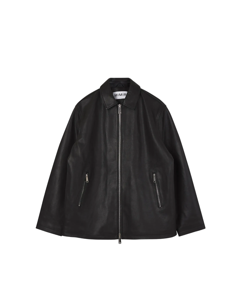 MIMIR SKJOLD Leather Jacket OUTERWEAR Black/Affenpinscher