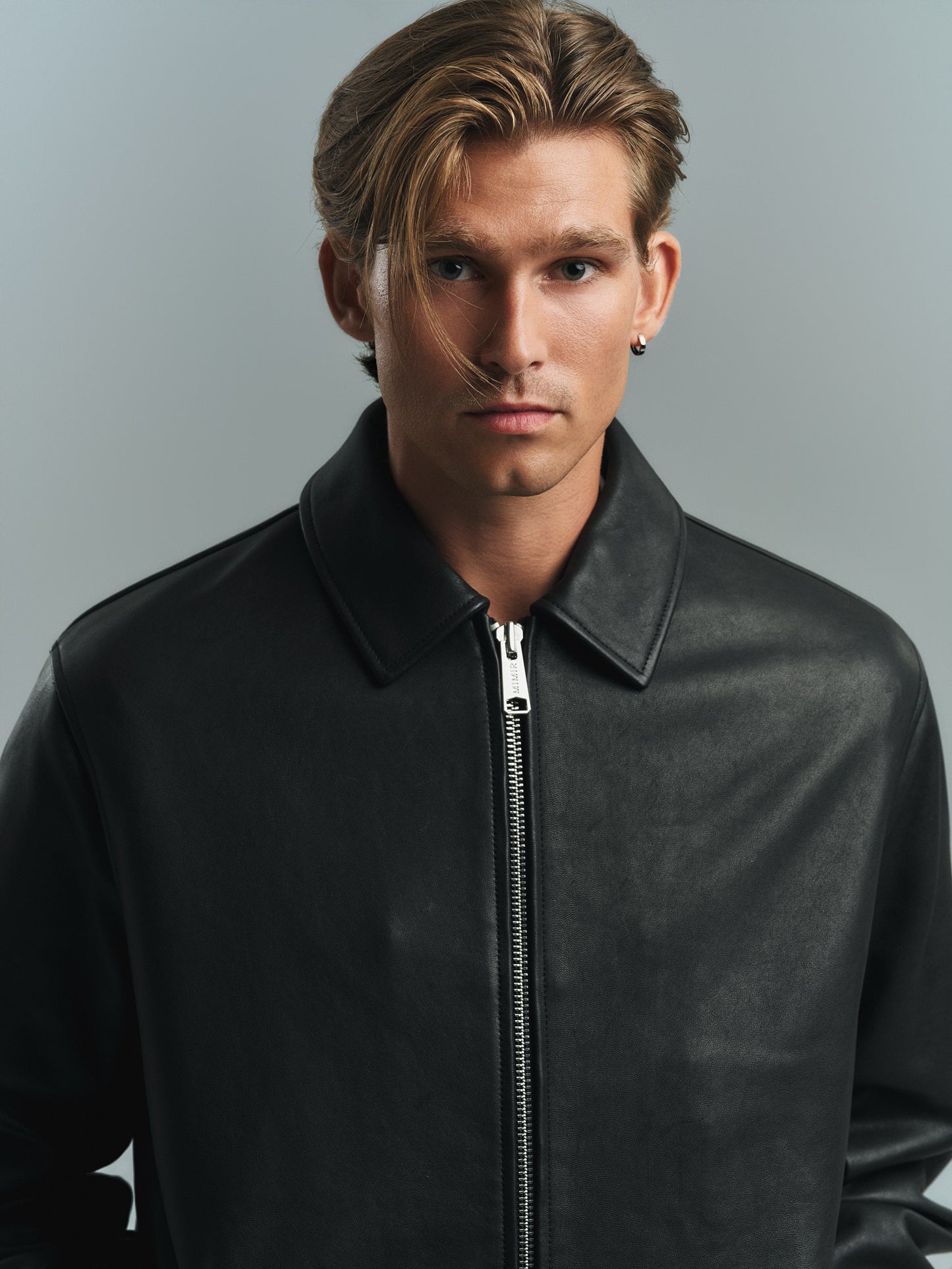 MIMIR SKJOLD Leather Jacket OUTERWEAR Black/Affenpinscher