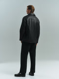 MIMIR SKJOLD Leather Jacket OUTERWEAR Black/Affenpinscher