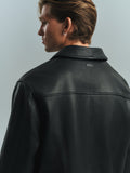 MIMIR SKJOLD Leather Jacket OUTERWEAR Black/Affenpinscher