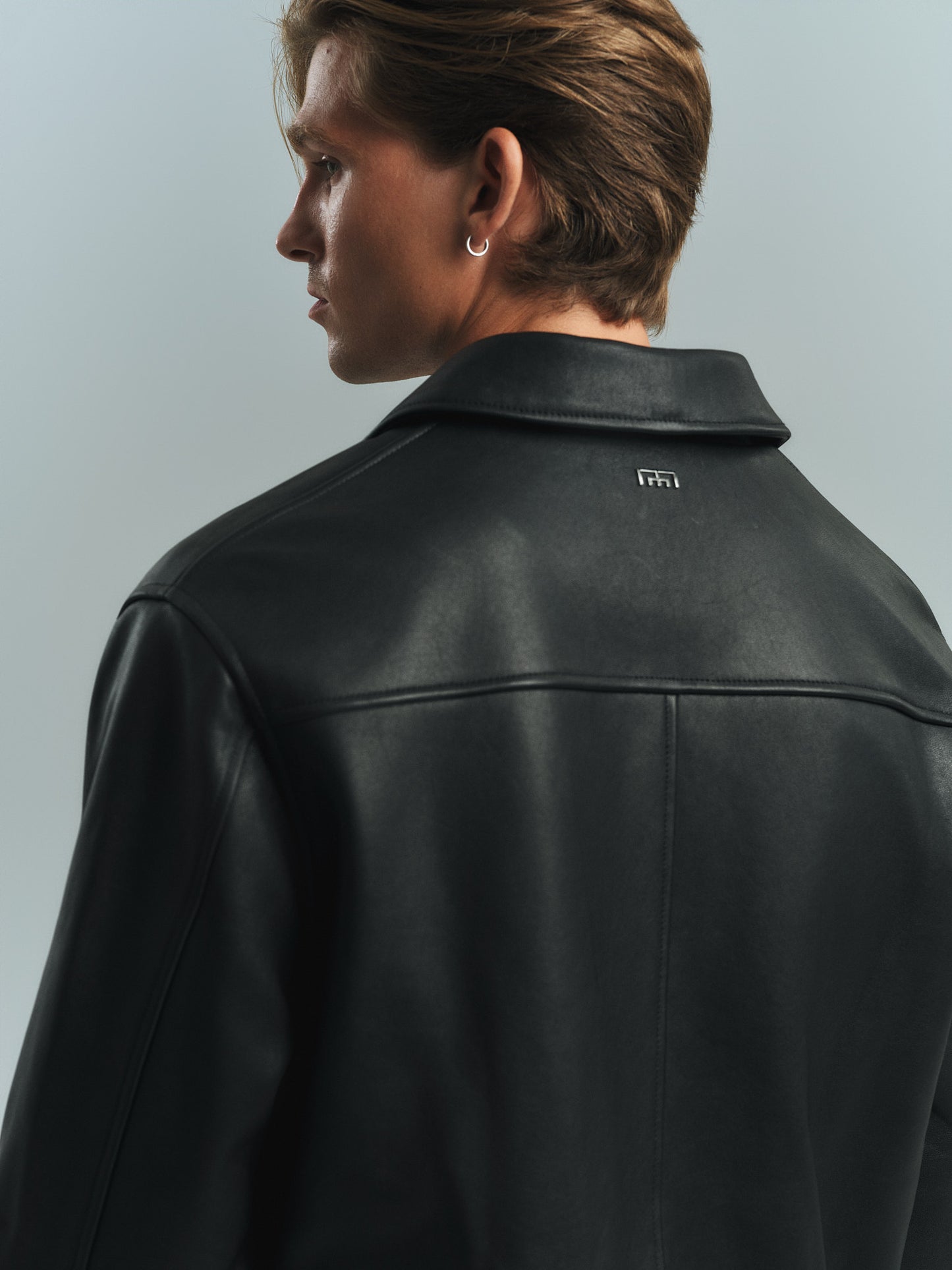 MIMIR SKJOLD Leather Jacket OUTERWEAR Black/Affenpinscher