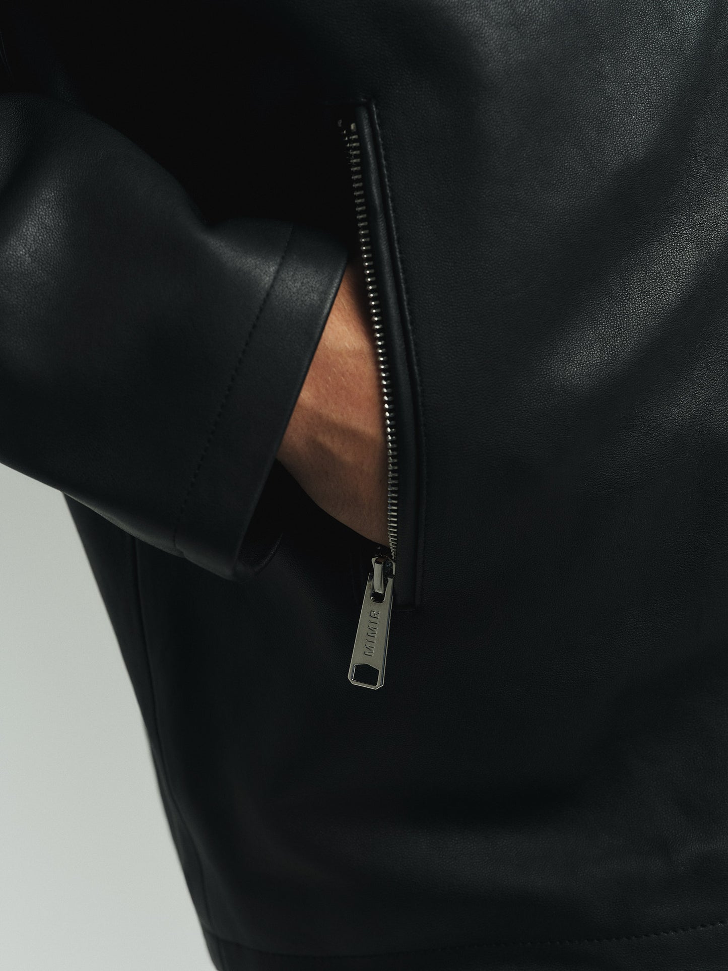 MIMIR SKJOLD Leather Jacket OUTERWEAR Black/Affenpinscher