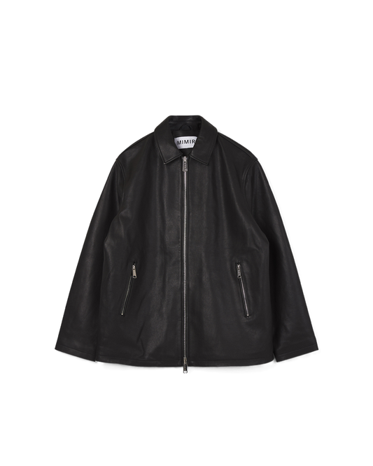MIMIR SKJOLD Leather Jacket OUTERWEAR Black/Affenpinscher