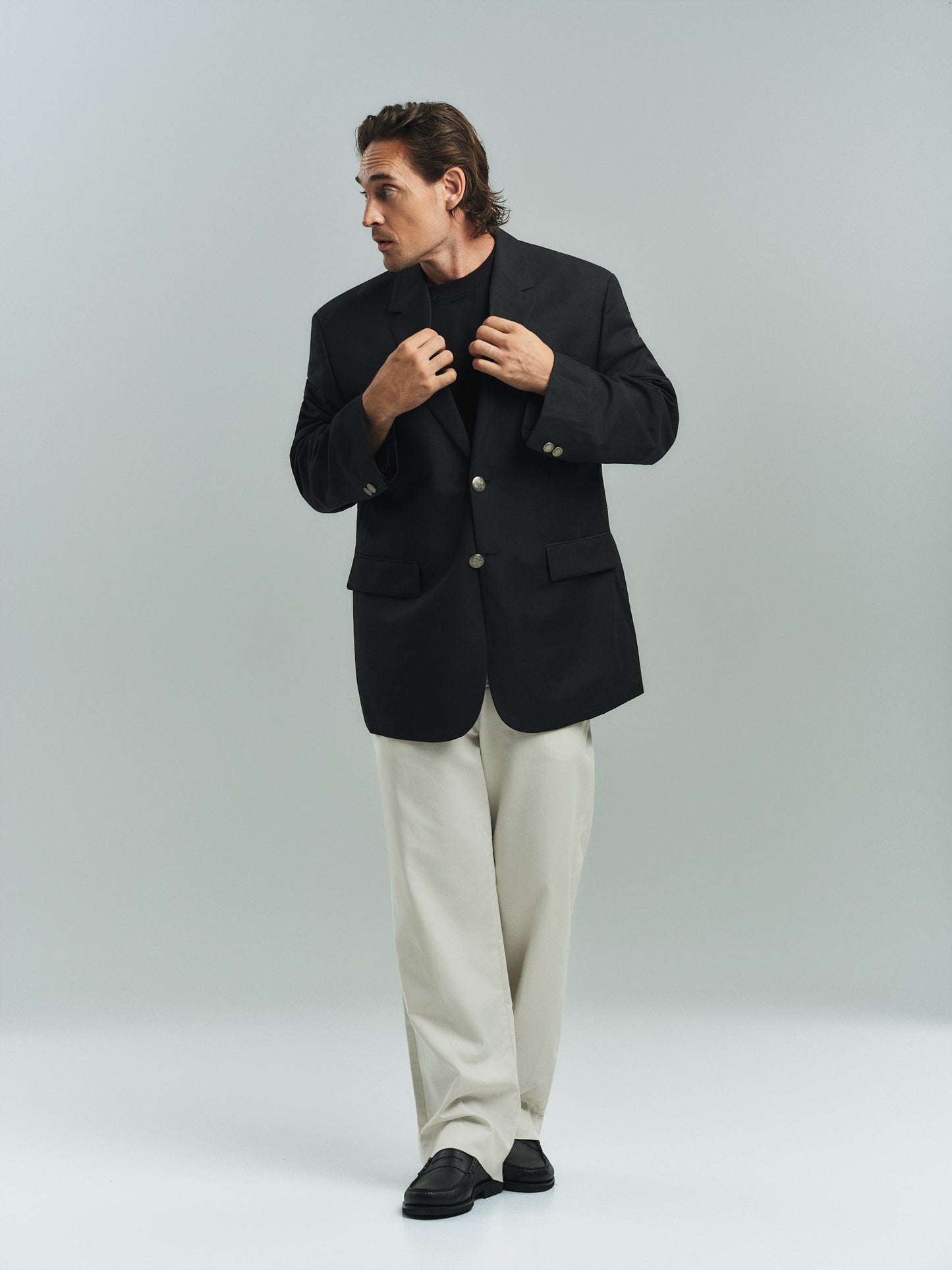MIMIR STEN Blazer BLAZER Black/Affenpinscher