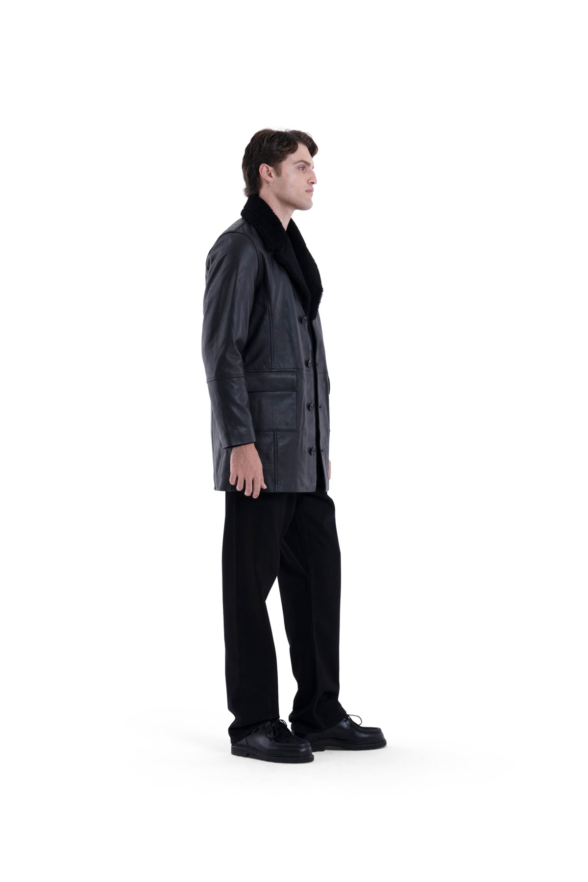 MIMIR VORN SHEARLING JACKET  Black