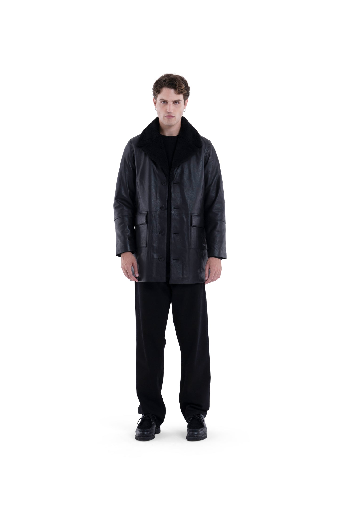 MIMIR VORN SHEARLING JACKET  Black