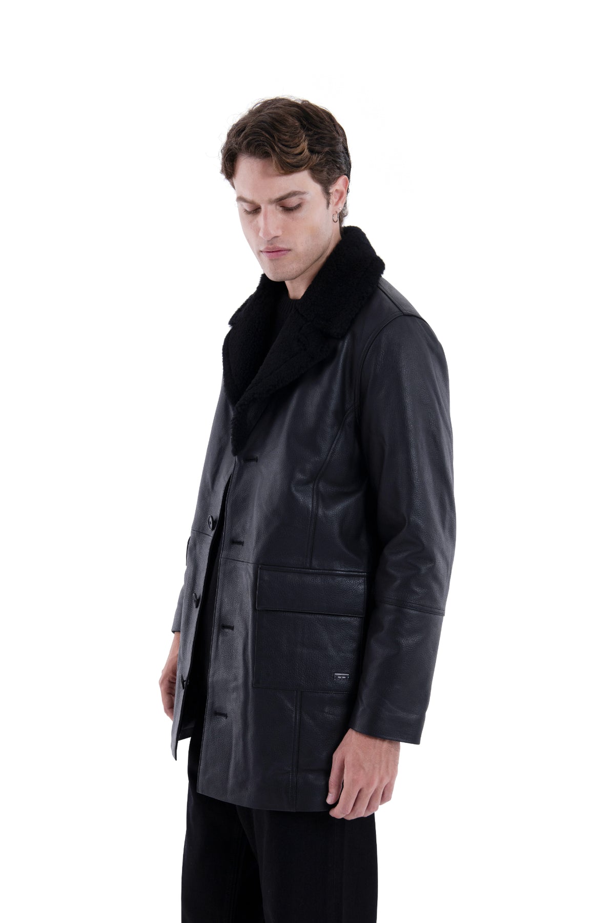 MIMIR VORN SHEARLING JACKET  Black