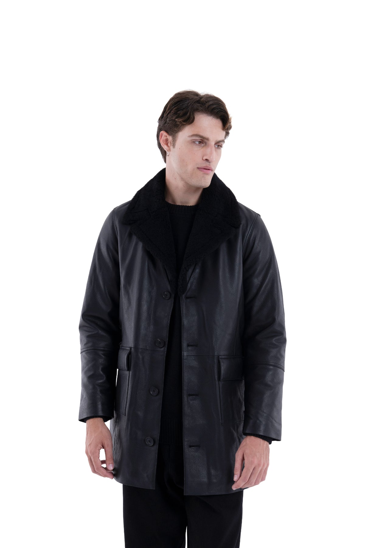 MIMIR VORN SHEARLING JACKET  Black